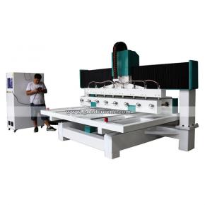 GC1530-8R Machine de Routeur CNC 3D Multi têtes 8 broches 8 axes rotatives pour pieds de meubles