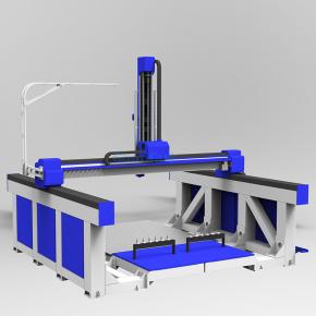 GC2530ATC-4 Routeur CNC de grande taille à cadre solide à 4 et 5 axes avec broche ATC tournante